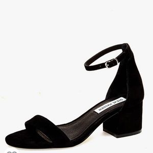 Steve Madden Ireenee Black Suede low heeled sandal